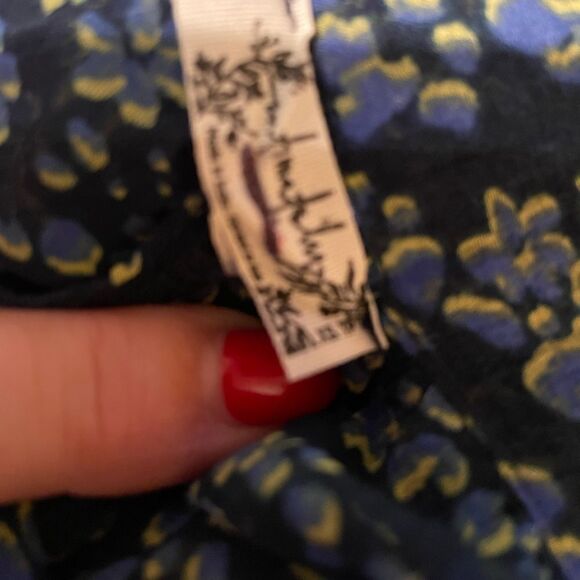 New FREE PEOPLE Sleepin' In pajama Swim
Pants 
Size XS Blue Green New - Picture 4 of 4